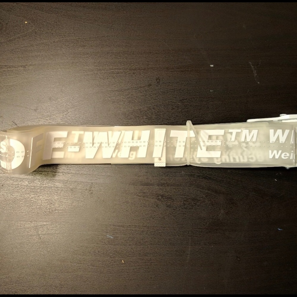 Off white translucent belt
